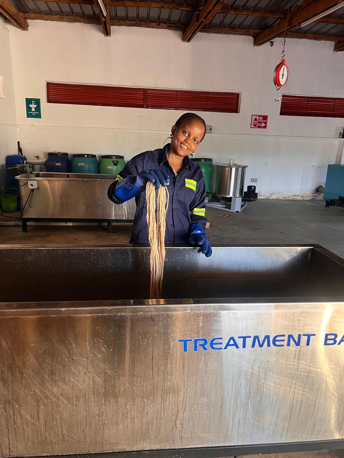 Washing and treating materials